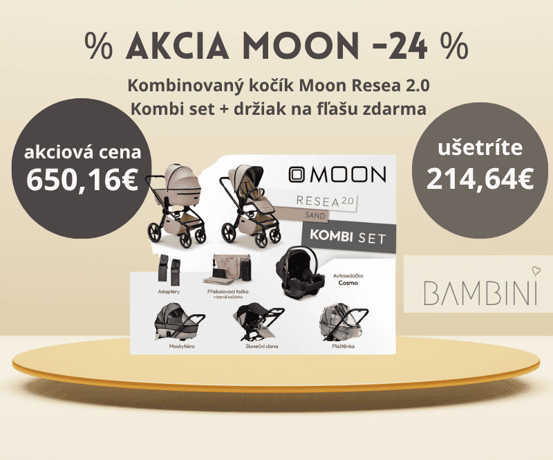 Kočík Moon Resea 2.0 Kombi set + držiak  na flasu zdarma